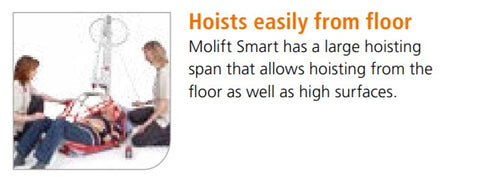 Molift Smart 150 - Portable Foldable Electric Powered Patient Lift by ETAC - Wheelchair Liberty