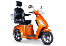 EW-36 3-wheel Mobility Scooters Orange Front Right View | Wheelchair Liberty