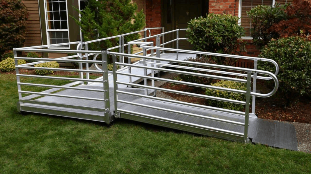 Pathway 3G Modular Access System Wheelchair Ramp with Turn Configuration