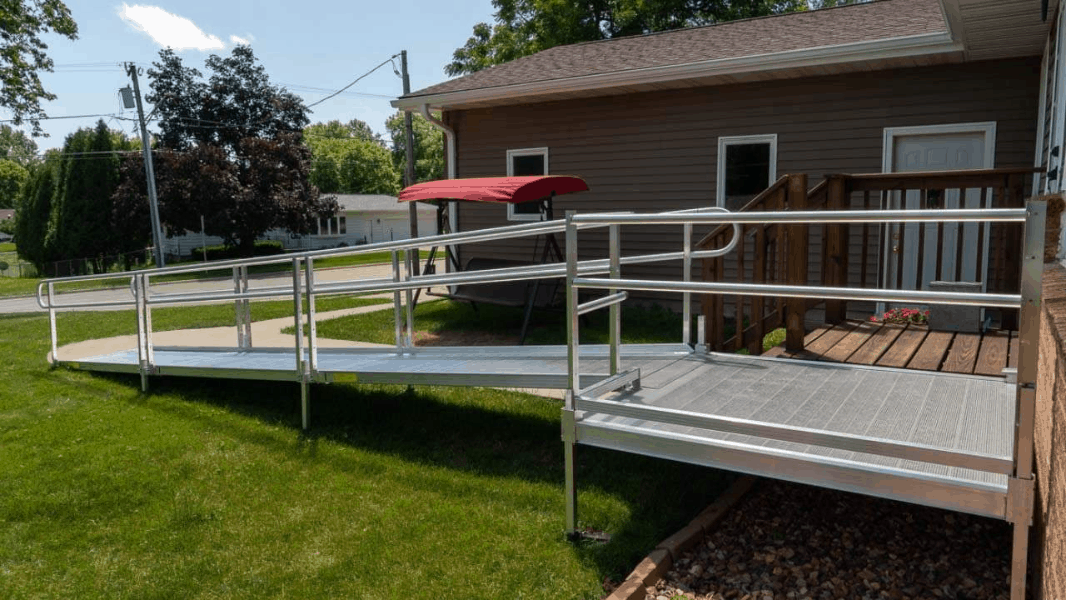 Pathway® 3g Modular Access System Wheelchair Ramp Straight Side View Wheelchair Liberty 2151