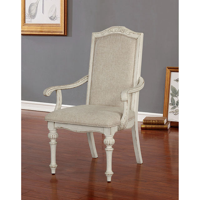 Arcadia Arm Chair - Antique White - Package of Two (2)