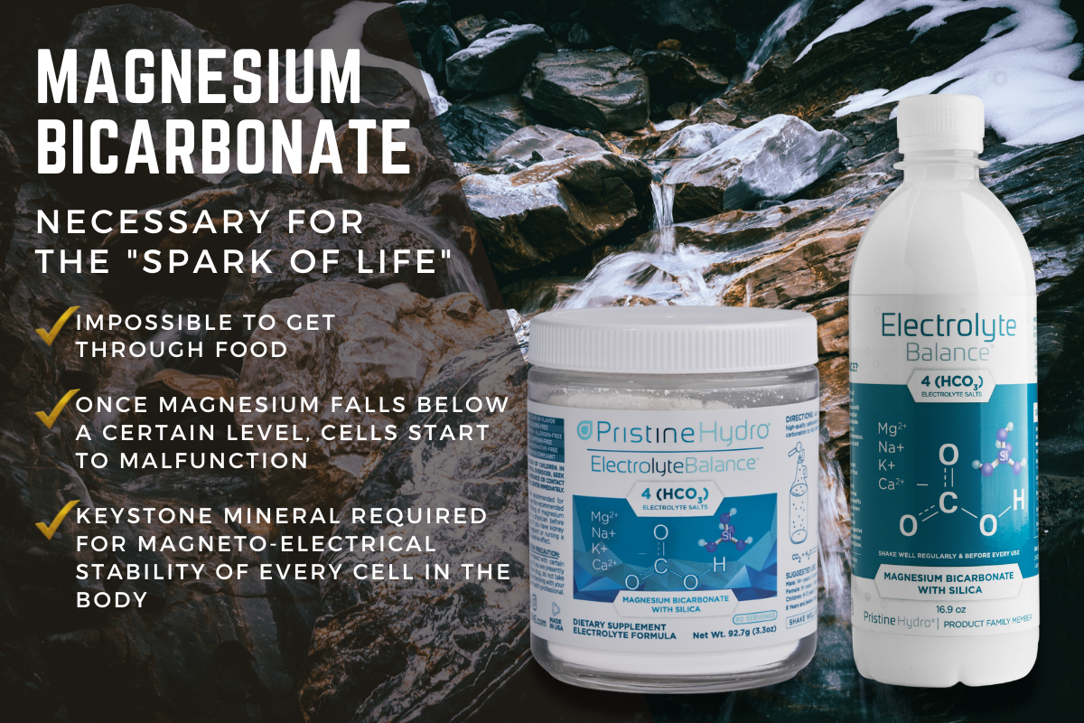 Electrolyte Balance by PristineHydro - The Absolute Highest Quality Magnesium Bicarbonate Supplement Available Anywhere