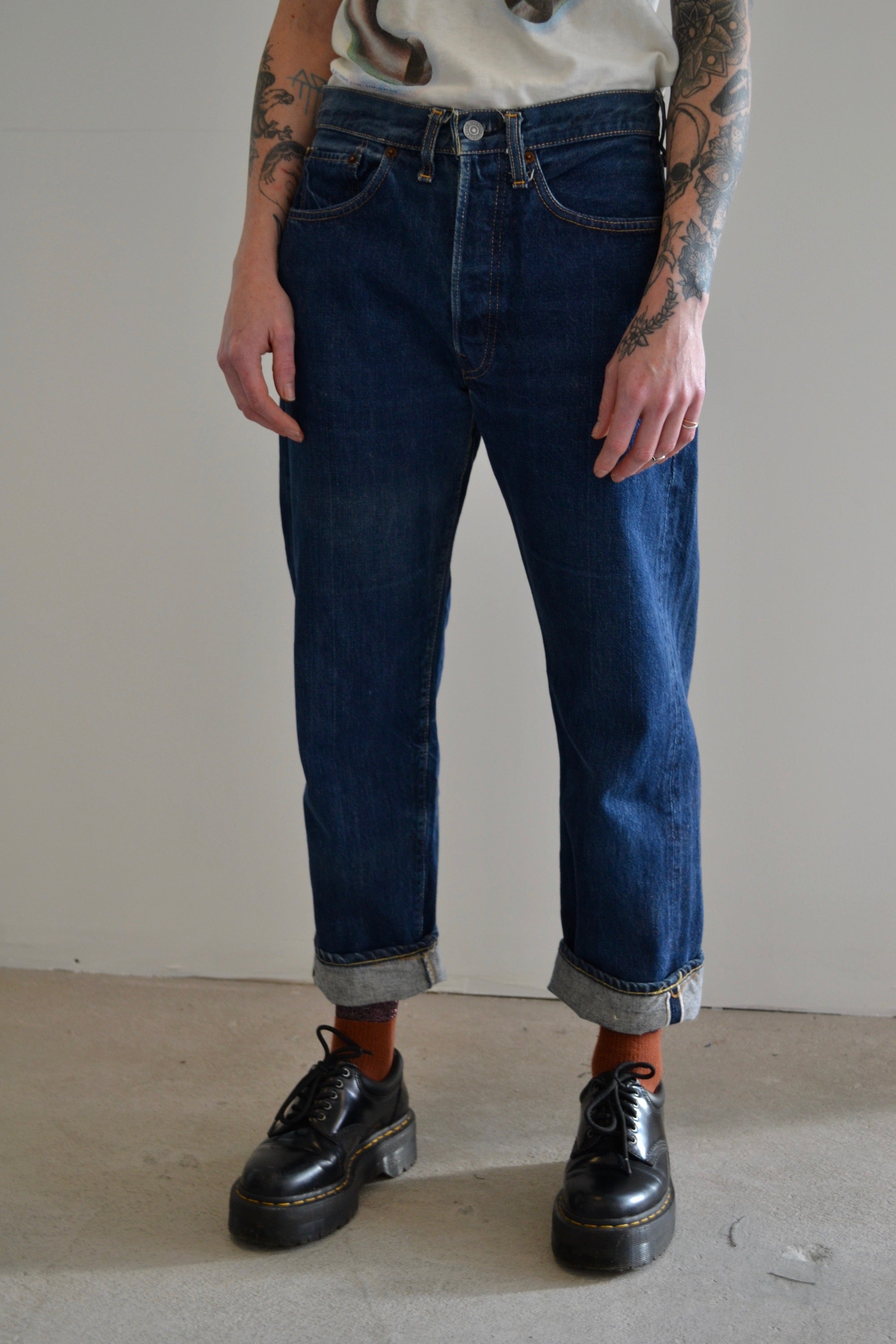 1960's Levis 501 Big E Selvedge Dark Wash Jeans – Community Thrift and  Vintage