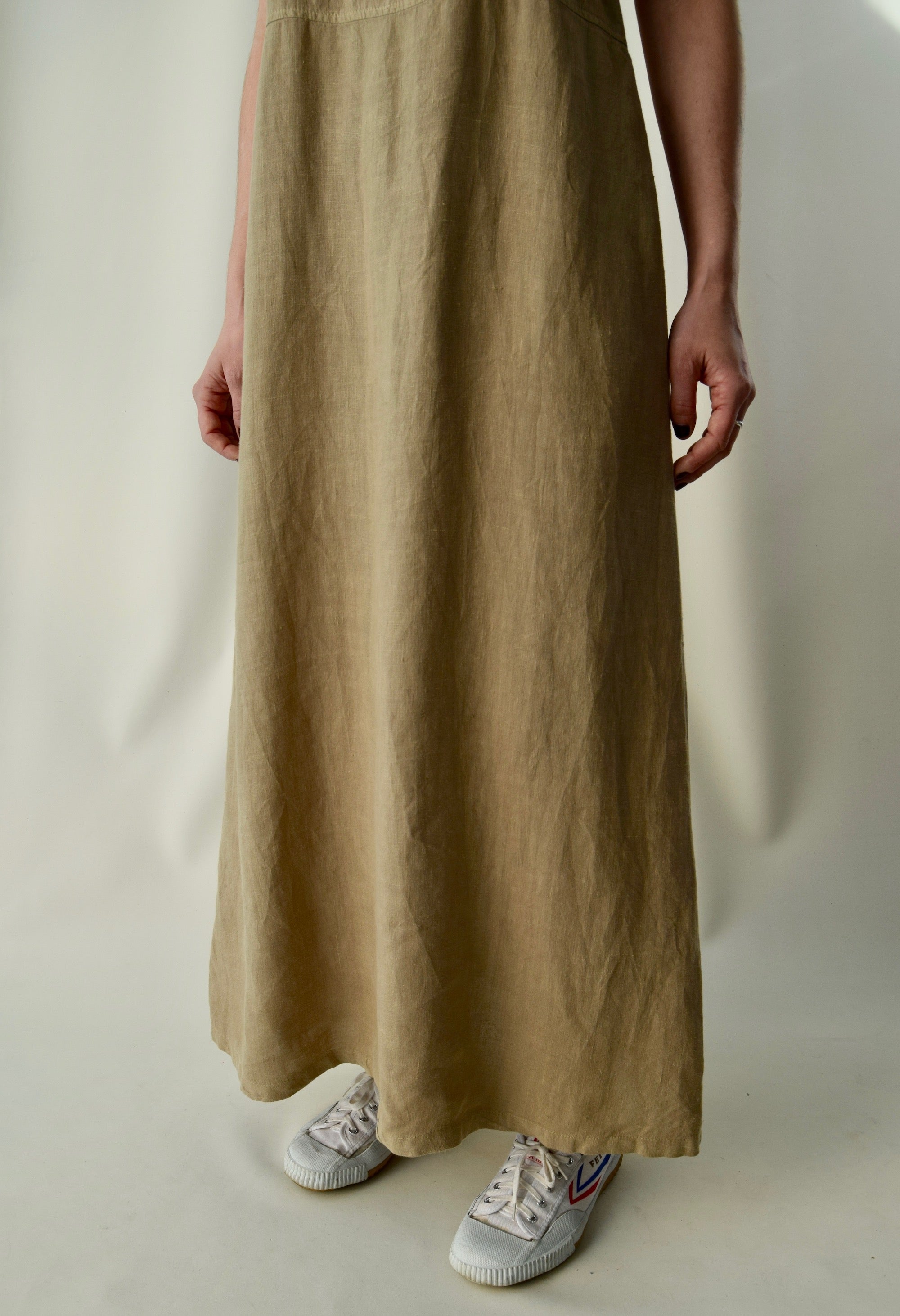 linen jumper dress