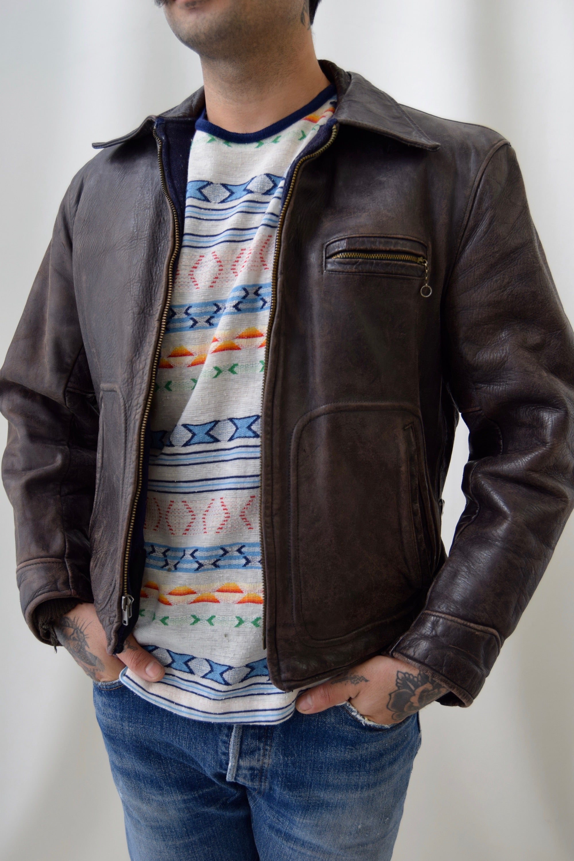 1940 s United Sportswear  Horsehide Leather  Jacket 