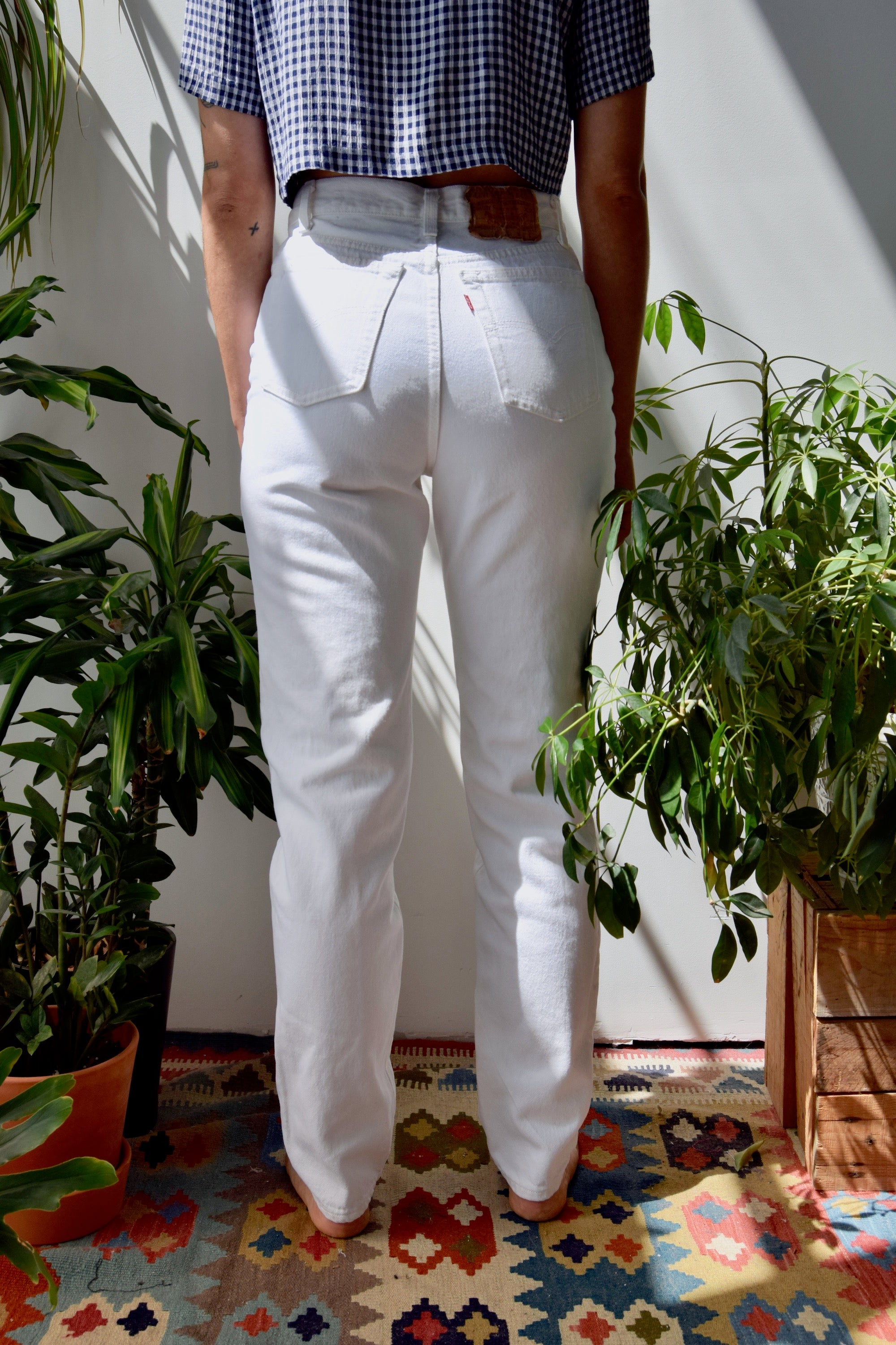 Levis 17501 White Tapered Jeans – Community Thrift and Vintage