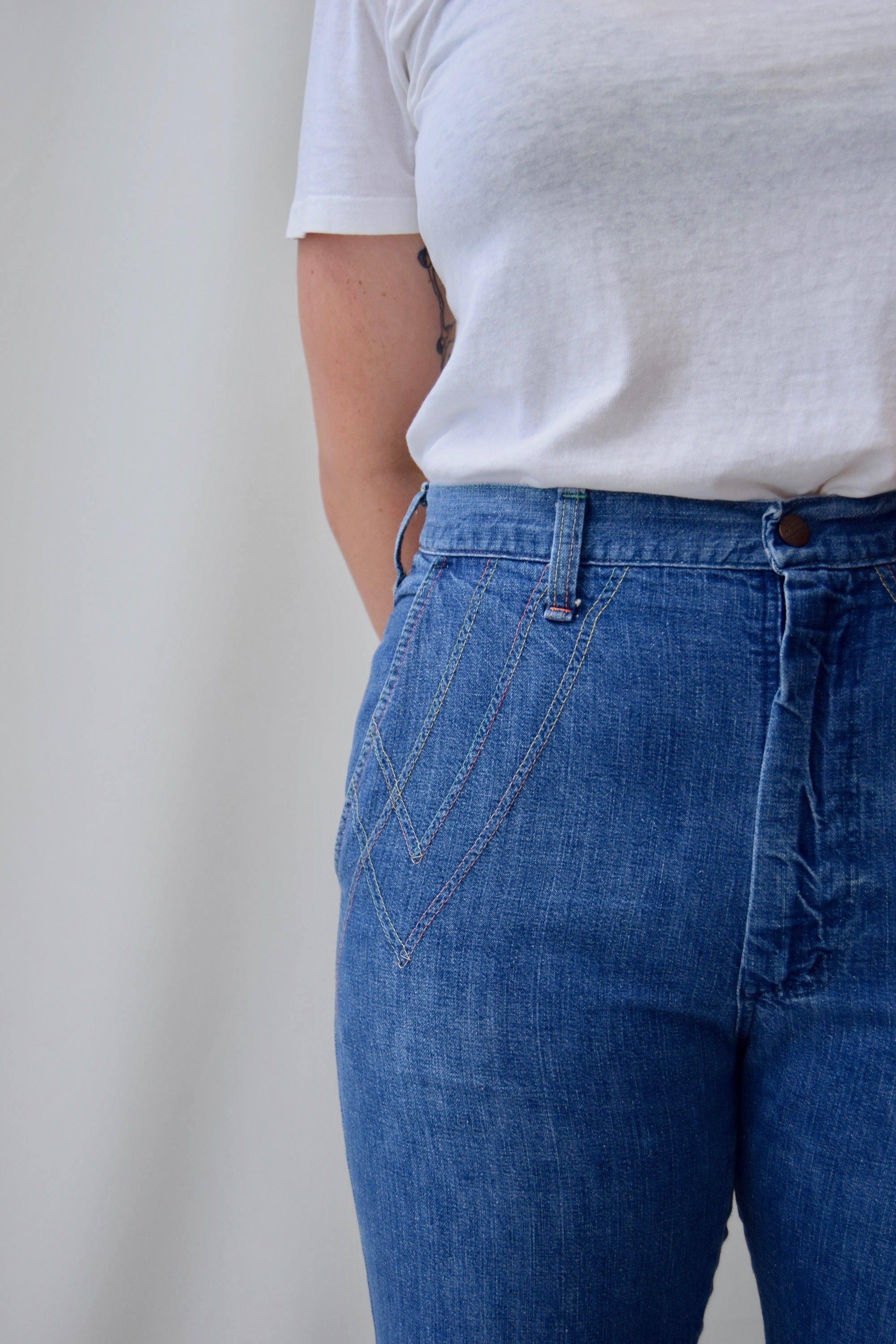 rainbow jeans 70s