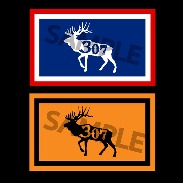 307 Elk Flag Decals – 307 Wyoming