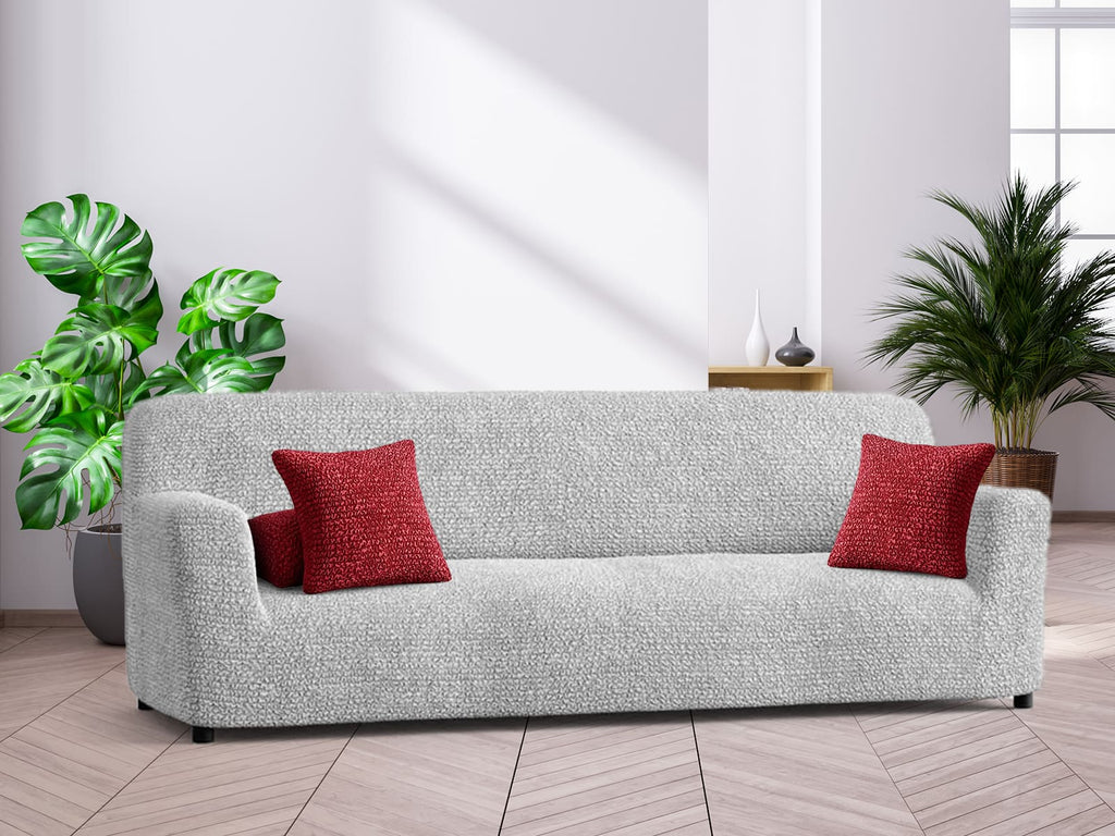 Light Grey Sofa Slipcover Microfibra