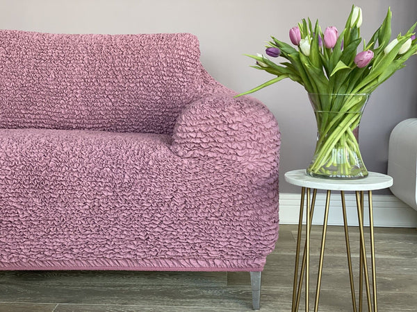 Pink Sofa Slipcover Microfibra