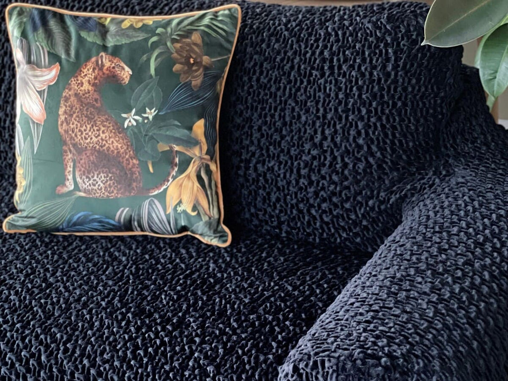 Black Sofa Slipcover Velvet