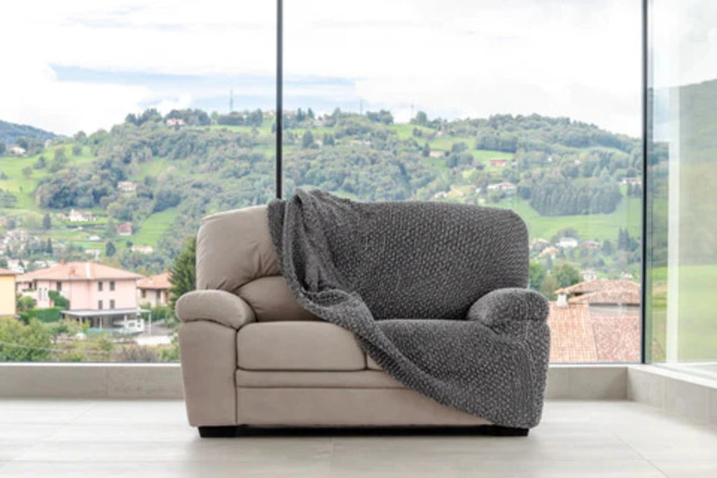 Grey Sofa Slipcover, Velvet Collection