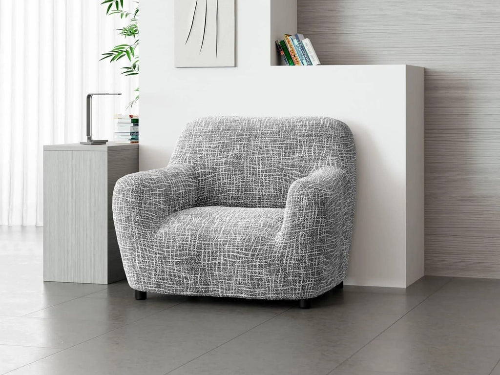 Graffio Grey Slipcover Microfibra Printed