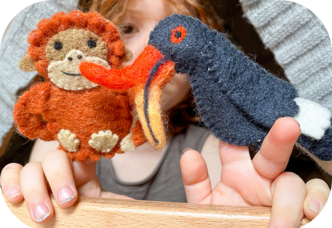 The Curated Parcel Finger Puppet 
