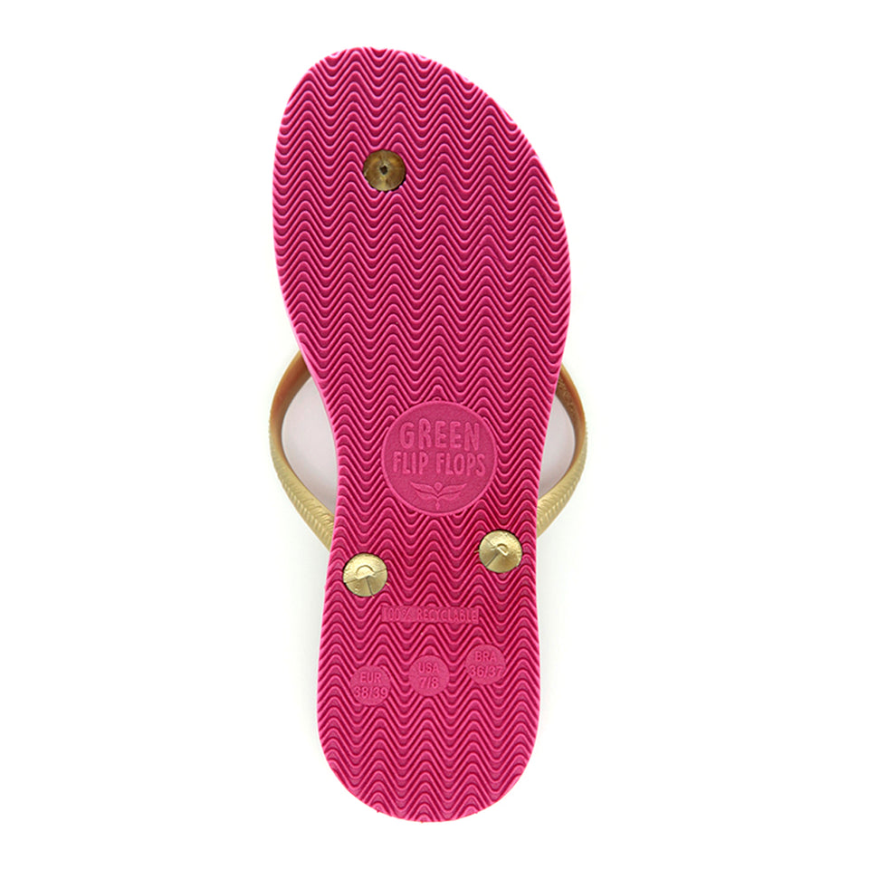 fuchsia flip flops