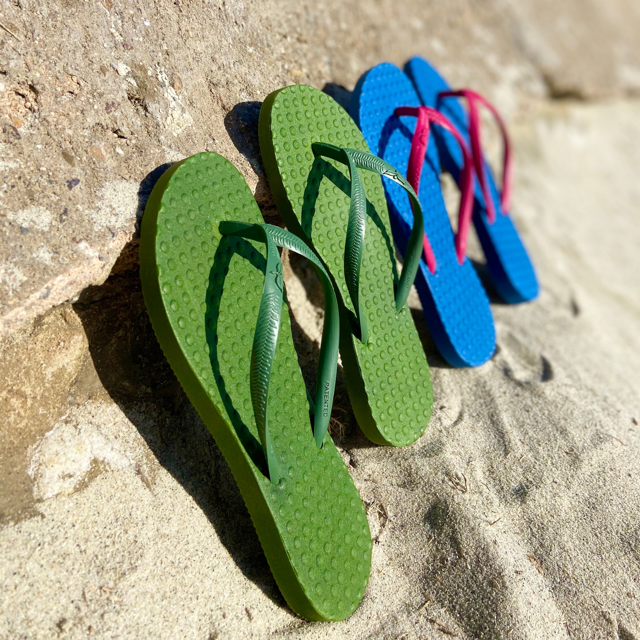 Women's Sustainable Flip Flops Army Green with Army Green Straps ...