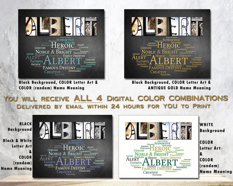 Albert Name Art Gift - Set Of 4