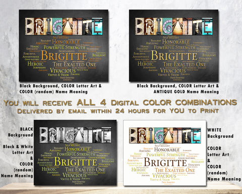 Brigitte Name Meaning Artwork | 4 Digital Prints