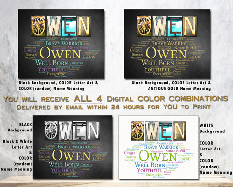 Owen Name Meaning Gift Printable