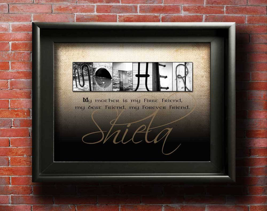 Personalized Grandma gifts, Personalized Gift for Grandma gift persona –  Letter Art Gifts