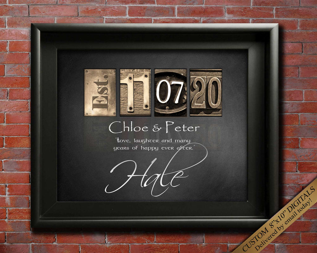 Custom Anniversary Wedding Gift For Couple, Anniversary Date Gift, Wed –  Letter Art Gifts