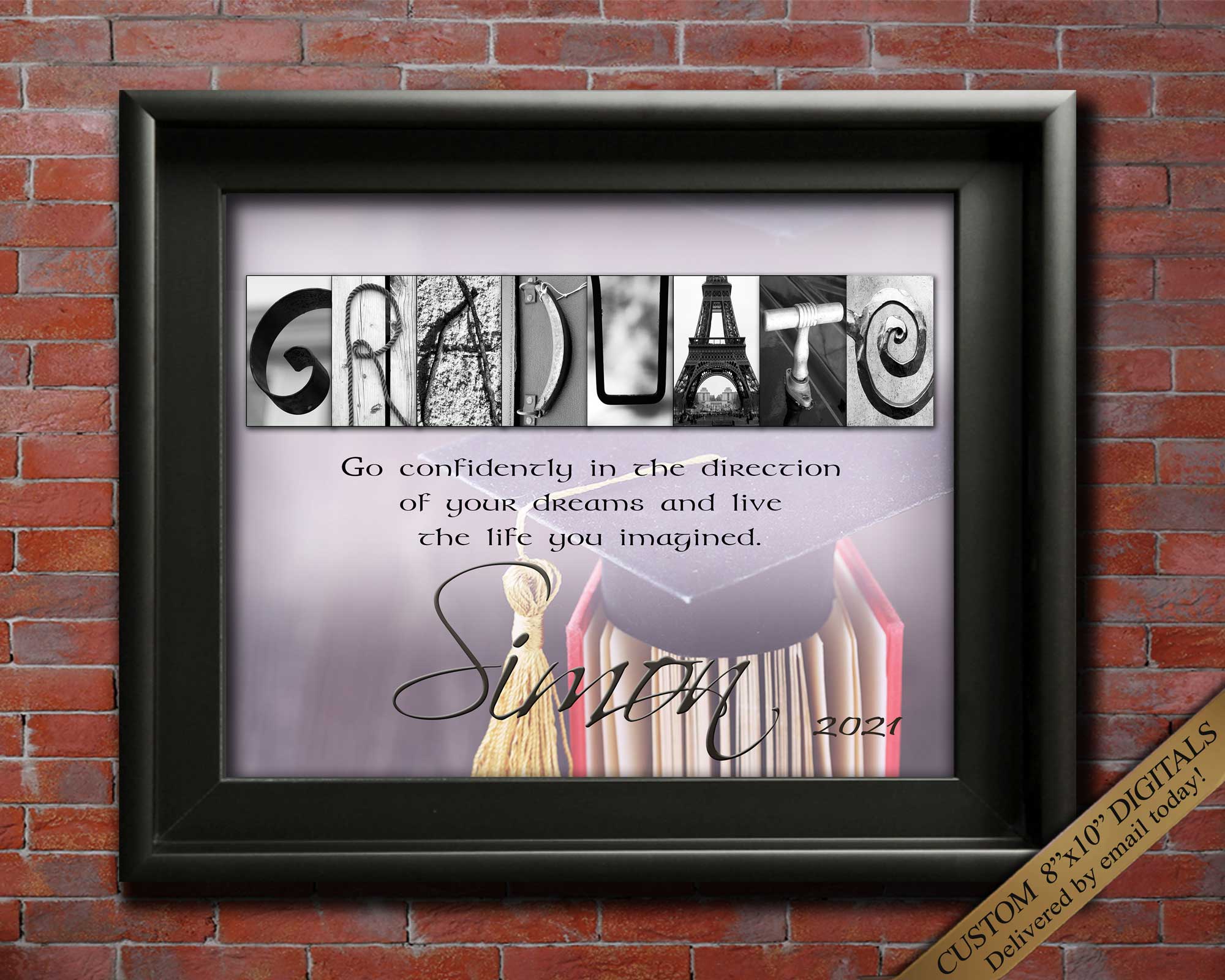 Gift For Graduation College Graduate Advice Graduation Quotes Gradua Letter Art Gifts