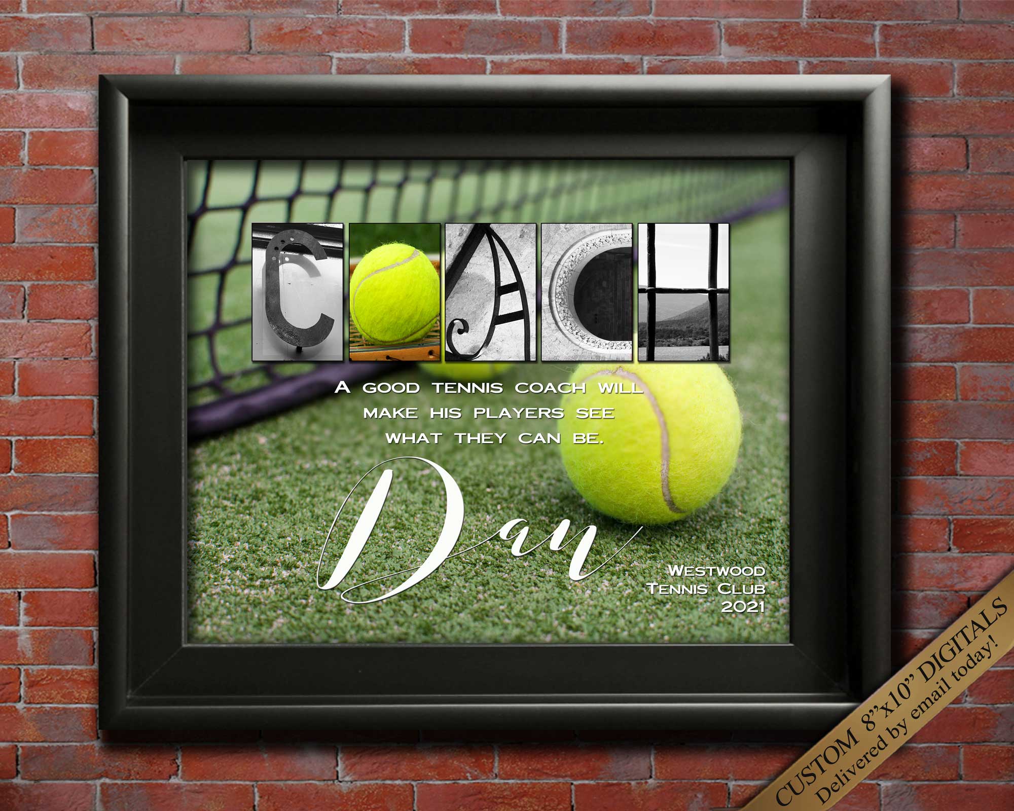 Tennis Coach Gifts, Tennis Coach, Gift For Tennis Coaches, Tennis Coac –  Letter Art Gifts