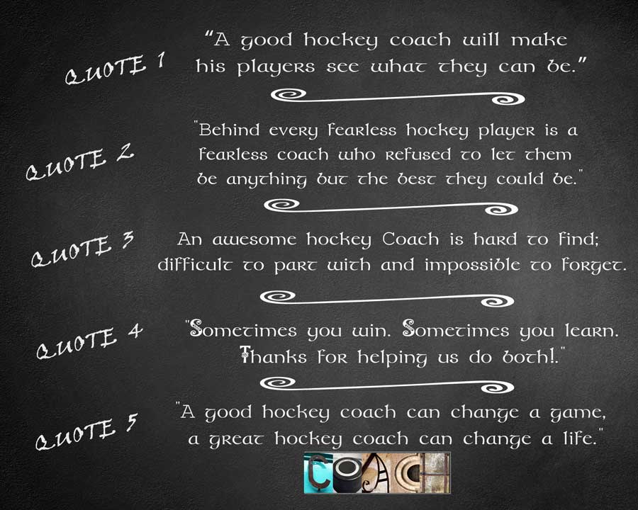 Hockey Coach Gift Printable, Hockey Room Décor, Thank You Coach Gift Idea –  Letter Art Gifts