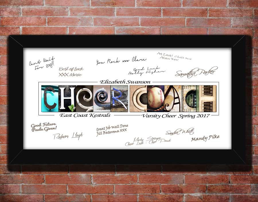Custom Gift For Coach, Personalized Gifts For Coach, Thank You Coach G –  Letter Art Gifts