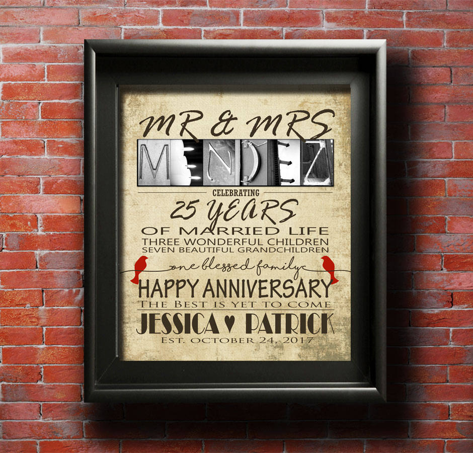 personalised gifts for parents anniversary