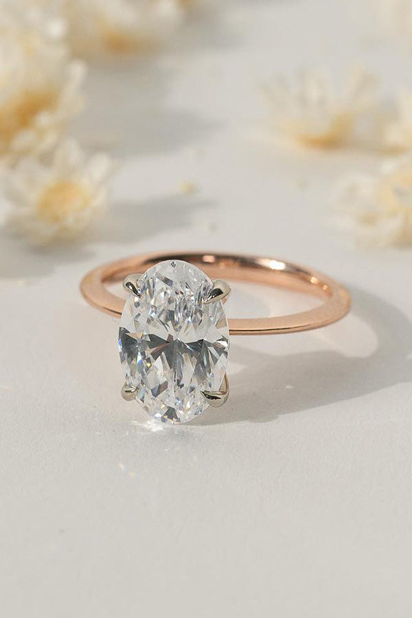 Classic Oval Rose Gold Solitaire