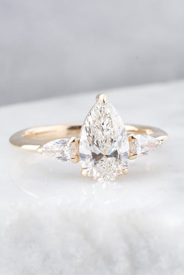 Pear Diamond with Pear Accents