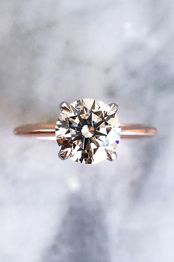 unique simple solitaire engagement rings