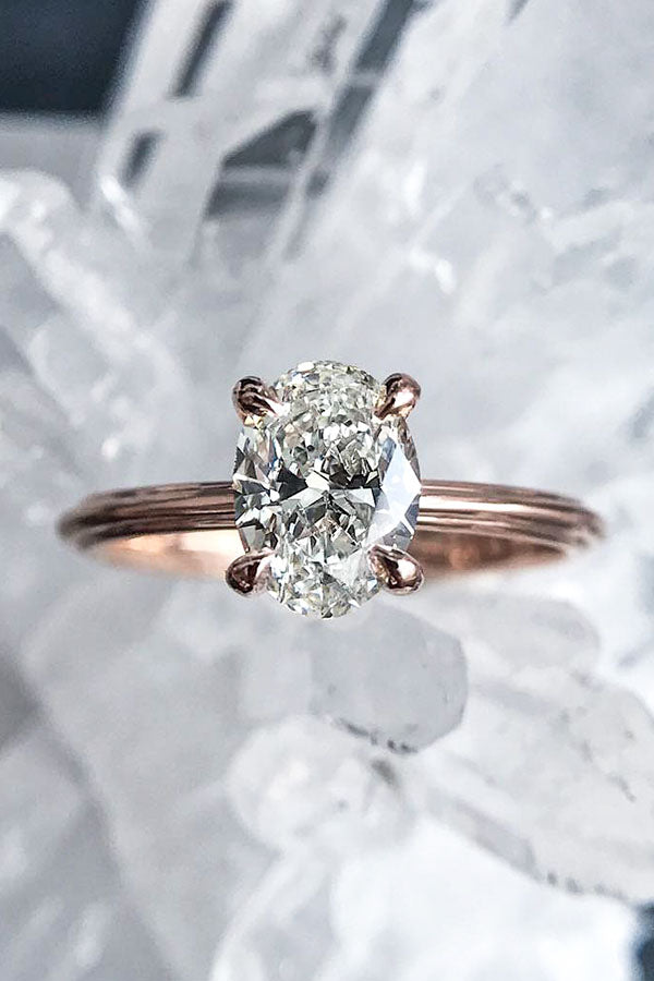 Annika- 2.13ct Oval Lab Grown Diamond Engagement Ring