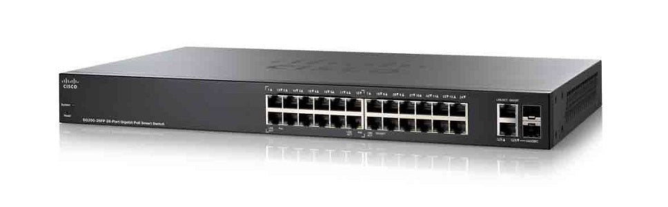 SG220-26-K9-NA Cisco SG220-26 Small Business Smart Switch, 24 Gigabit/2 Combo Mini GBIC Ports (Refurb)