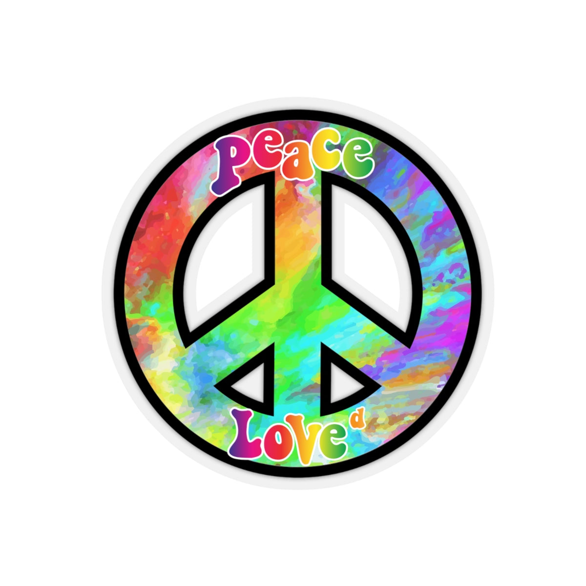 Peace Sign Rainbow Kiss-Cut Stickers | eBay