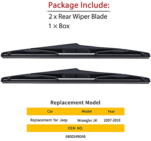 Replacement for Jeep Wrangler Rear Wiper Blade 13 inch - Fit 2007-2018 –  OTUAYAUTO