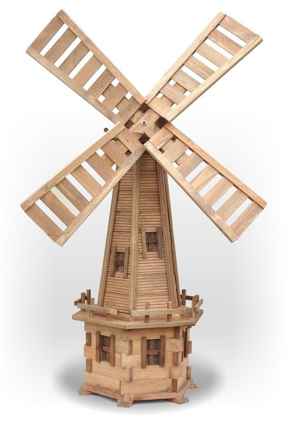 Wooden garden windmill standing gracefully amidst flowers and greenery, Rustic wooden windmill bringing timeless charm to the garden, Decorative wooden windmill enhancing outdoor aesthetics with its presence, Handmade wooden windmill adding character and movement to the landscape, Garden windmill crafted from wood, evoking a sense of nostalgia and tranquility