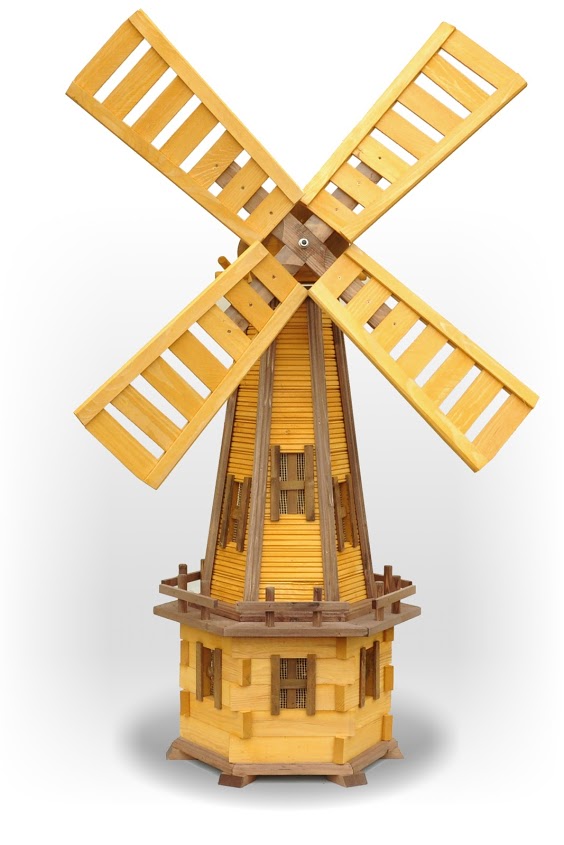 Elegant wooden windmill creating a picturesque scene in the garden, Charming wooden windmill capturing both eyes and wind currents, Wooden windmill accentuating natural beauty in the outdoor environment, Artistic wooden windmill contributing to the garden's unique atmosphere