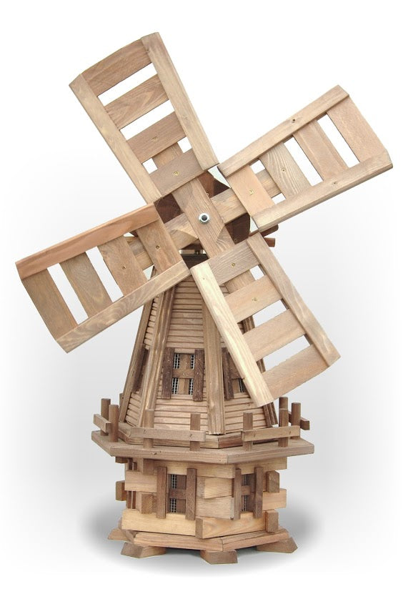 wooden garden windmill