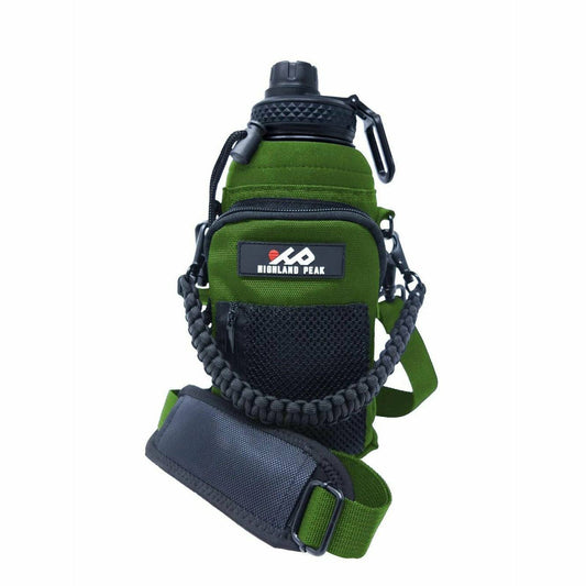 64 oz Sleeve / Pouch with Paracord Survival Carrying Handle (Black) –  Highland Peak Co.