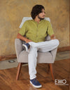 Linen Short Sleeve Shirt - EMSACS0648LSS1358