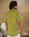 Linen Short Sleeve Shirt - EMSACS0648LSS1358