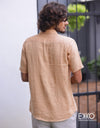 Linen Short Sleeve Shirt - EMSACS0697LSS