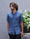 Linen Short Sleeve Shirt - EMSACS0713LSS1335