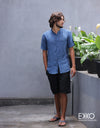 Linen Short Sleeve Shirt - EMSACS0713LSS1335