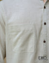 Linen Blend Long Sleeve Shirt EMSACS0733LCELS1648