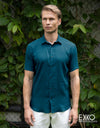 Linen Short Sleeve Shirt - EMSACS0736LSS1076