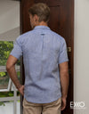 Linen Short Sleeve Shirt - EMSACS0739LSS1097