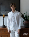 Cotton Blend Long Sleeve Shirt EMSACS0746CNELS1348
